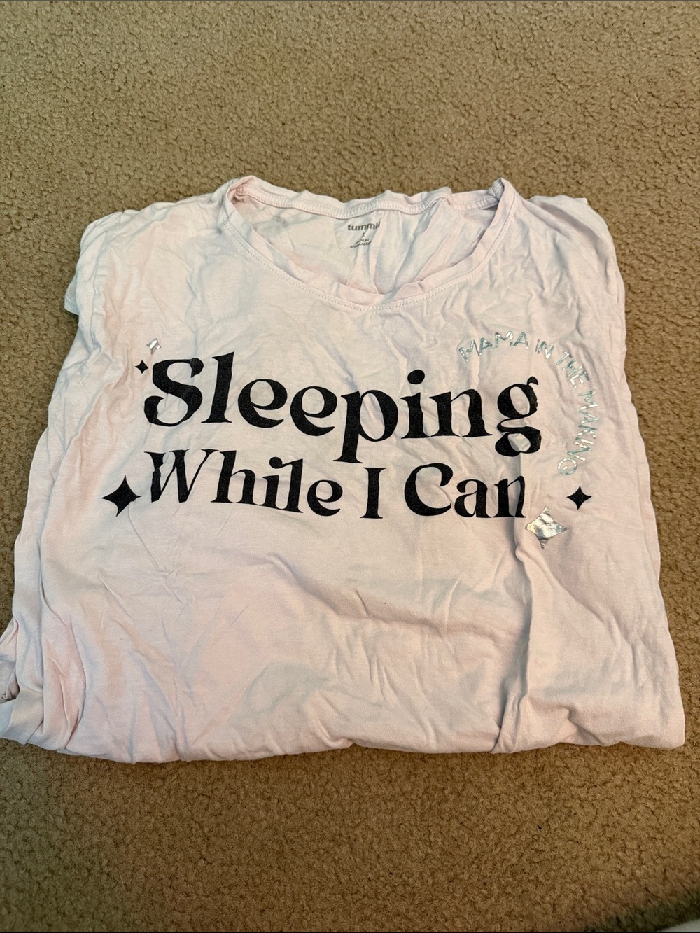 Sleeping While I Can Pink Graphic Tee